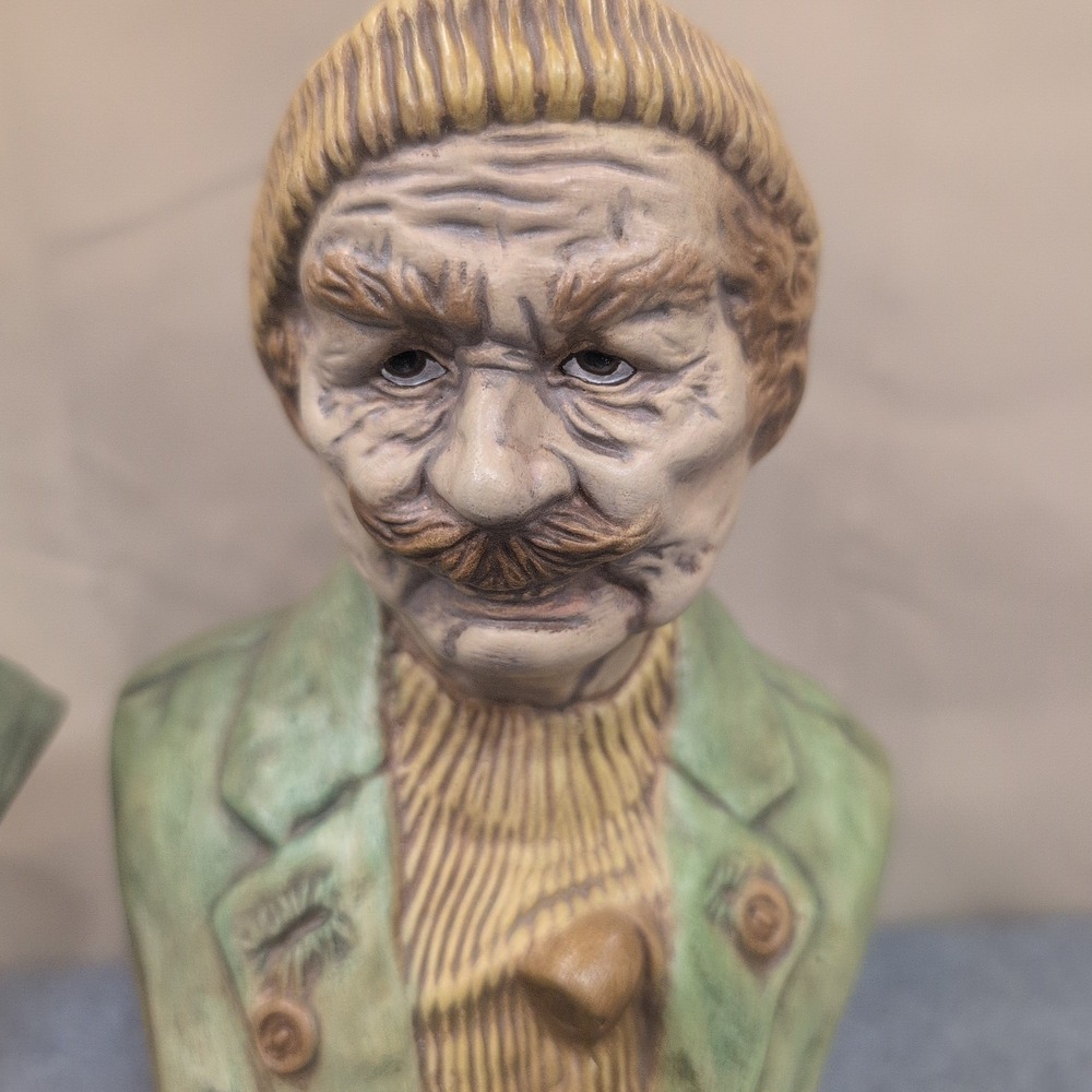 Vintage Salty Dog and Sea Hag Beulah Ceramic Bust Figurines Nautical Decor Set - Picture 3 of 7